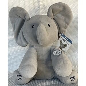 GUND Baby Flappy the Elephant Sing & Play Medium Plush Toy Gray 4053934 NWT